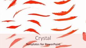  Presentation with orange abstract - Cool new slides with abstract smears of orange paint on white background backdrop and a lemonade colored foreground