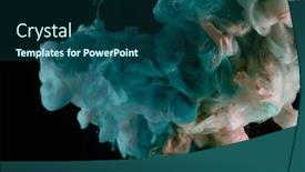  Presentation with ink blot - Slides with abstract-smoke-background-ink-colors background and a ocean colored foreground