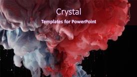  Presentation with ink blot - Presentation design consisting of abstract-smoke-background-ink-colors background and a  colored foreground