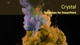  Presentation with ink blot - Theme enhanced with abstract-smoke-background-ink-colors background and a  colored foreground