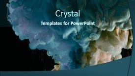  Presentation with ink blot - Presentation design featuring abstract-smoke-background-ink-colors background and a ocean colored foreground