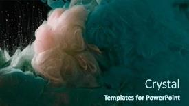  Presentation with ink blot - Slide deck consisting of abstract-smoke-background-ink-colors background and a forest green colored foreground