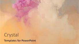  Presentation with ink blot - PPT theme enhanced with abstract-smoke-background-ink-colors background and a coral colored foreground