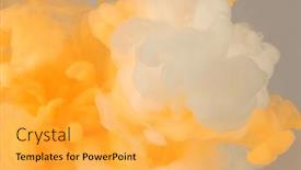  Presentation with ink blot - Theme consisting of abstract-smoke-background-ink-colors background and a yellow colored foreground