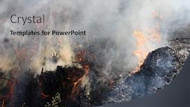  Presentation with burn - PPT layouts enhanced with abstract-smoke-fire-background-burn background and a light gray colored foreground