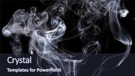  Presentation with black abstract - Slide deck enhanced with abstract smoke isolated on black background and a tawny brown colored foreground