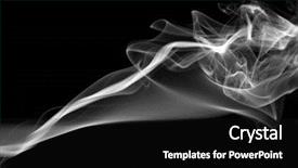  Presentation with black abstract - Presentation having abstract smoke on black background background and a black colored foreground