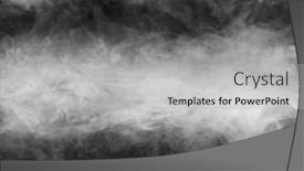  Presentation with black abstract - Presentation design consisting of abstract-smoke-texture-over-black background and a light gray colored foreground