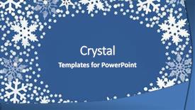  Presentation with festive season - Colorful slides enhanced with abstract snowflake background border backdrop and a ocean colored foreground
