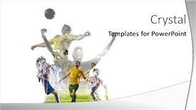  Presentation with theme - Amazing presentation theme having abstract soccer theme - hottest match moments backdrop and a white colored foreground