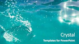  Presentation with splashing - PPT layouts having abstract splashing water background and a teal colored foreground