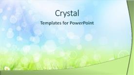  Presentation with abstract spring green - Colorful presentation theme enhanced with abstract spring background backdrop and a cool aqua colored foreground