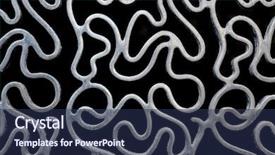  Presentation with pattern - Slide set featuring abstract squiggly metal lines pattern background and a navy blue colored foreground