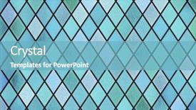  Presentation with stained glass - Theme with abstract stained glass blue window background and a light blue colored foreground