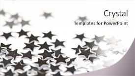  Presentation with decoration - Colorful PPT layouts enhanced with abstract star - christmas decoration winter backdrop and a white colored foreground