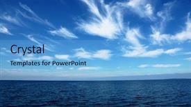  Presentation with coral reefs blue water beautiful sky - PPT theme consisting of abstract summer - beautiful sea and cloudy sky background and a light blue colored foreground