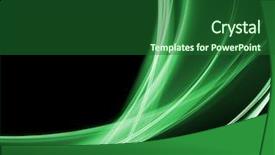  Presentation with green abstract - Presentation theme consisting of abstract swirl - fractal rendering green curves background and a forest green colored foreground