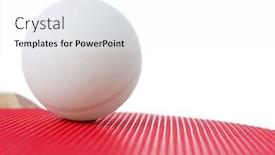  Presentation with table tennis - Audience pleasing presentation theme consisting of abstract-table-tennis-bat backdrop and a white colored foreground