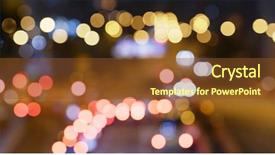  Presentation with abstract circles blur night street - Audience pleasing presentation consisting of abstract taxi - blur of city at night backdrop and a tawny brown colored foreground