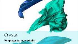  Presentation with teal - Cool new slide deck with abstract-teal-fabric-in-motion backdrop and a cyan colored foreground