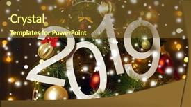  Presentation with christmas music for text - Presentation theme with abstract text on the background background and a tawny brown colored foreground