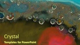  Presentation with abstract water color - Cool new slides with abstract-texture-background-acrylic-color backdrop and a tawny brown colored foreground