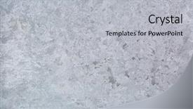  Presentation with winter ice - PPT theme with abstract texture background of frost rime ice pattern on glass window during winter in europe background and a light gray colored foreground