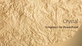  Presentation with free school - Amazing PPT theme having abstract-texture-crumpled-craft-brown backdrop and a  colored foreground