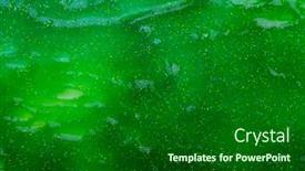  Presentation with green abstract - Amazing slide set having abstract-textured-background-green-slime backdrop and a forest green colored foreground