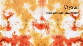  Presentation with tie dye - Slides featuring abstract tie dyed fabric background background and a yellow colored foreground