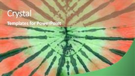  Presentation with tie - Cool new theme with abstract tie dyed fabric background backdrop and a coral colored foreground