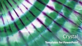  Presentation with tie - Colorful PPT theme enhanced with abstract-tie-dyed-fabric-background backdrop and a teal colored foreground