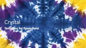  Presentation with tie - Theme enhanced with abstract tie dyed fabric background background and a ocean colored foreground
