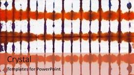  Presentation with tie dye - PPT theme consisting of abstract tie dyed fabric background background and a coral colored foreground