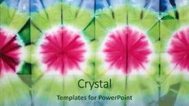  Presentation with fabric - Theme consisting of traditional indian art - abstract tie dyed fabric background background and a mint green colored foreground