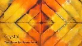  Presentation with tie - Beautiful slides featuring abstract-tie-dyed-fabric-background backdrop and a gold colored foreground