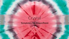  Presentation with fabric - Presentation theme featuring abstract-tie-dyed-fabric-background background and a coral colored foreground