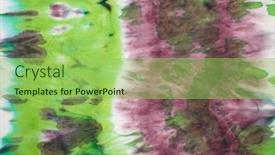  Presentation with tie - Presentation enhanced with abstract-tie-dyed-fabric-background background and a yellow colored foreground