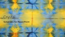  Presentation with tie - PPT theme featuring abstract-tie-dyed-fabric-background background and a yellow colored foreground
