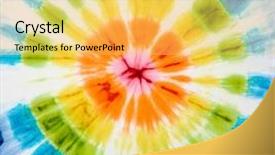  Presentation with tie dye - Beautiful PPT theme featuring abstract tie dyed fabric background backdrop and a yellow colored foreground