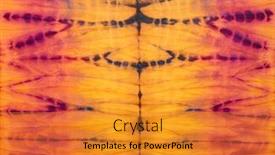  Presentation with fabric - Slide set featuring abstract tie dyed fabric background background and a gold colored foreground