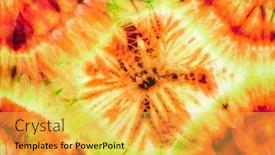  Presentation with fabric - PPT theme having abstract-tie-dyed-fabric-background background and a yellow colored foreground