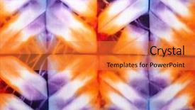  Presentation with tie dye - PPT theme having abstract tie dyed fabric background background and a gold colored foreground