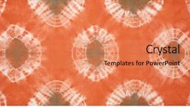  Presentation with tie dye - Theme having abstract tie dyed fabric background background and a coral colored foreground