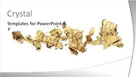  Presentation with metal bronze - Beautiful presentation design featuring abstract-torn-piece-of-metal backdrop and a white colored foreground