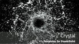  Presentation with shape - Amazing PPT theme having abstract-twister-shape-of-water backdrop and a dark gray colored foreground