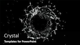  Presentation with shape - Beautiful slide deck featuring abstract-twister-shape-of-water backdrop and a black colored foreground