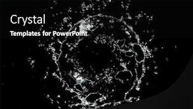  Presentation with shape - PPT theme having abstract-twister-shape-of-water background and a black colored foreground