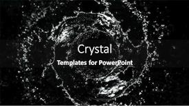  Presentation with freeze - Beautiful presentation theme featuring abstract-twister-shape-of-water backdrop and a black colored foreground