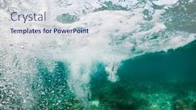  Presentation with clear - Presentation theme having abstract-underwater-background-of-clear background and a sky blue colored foreground